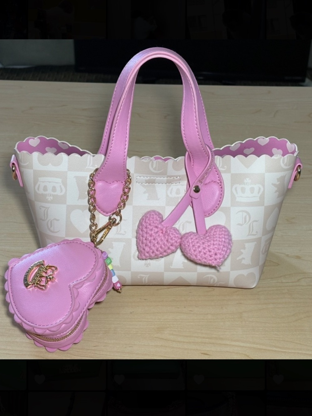 Juicy Couture Sweet Break Time Mini Bag, Sandstone (Shoulder Strap included)